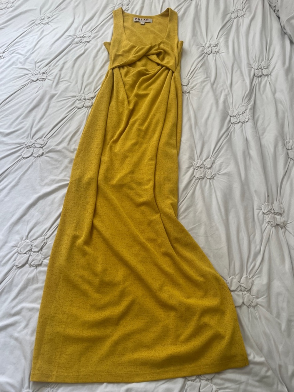 Anthropologie dolan Mustard yellow maxi dress